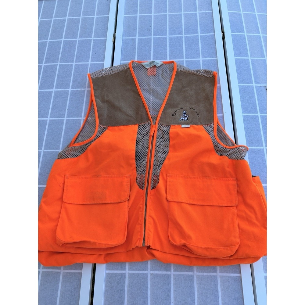 Boyt Harness Co. Hunting Field Game Vest Orange Upland Rear Game Bag Vest Sz XL